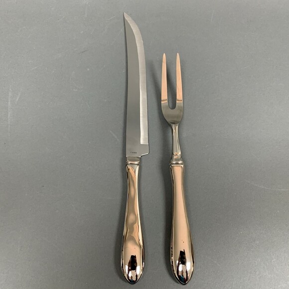 Towle Silversmiths Stainless Steel Silver Plate Serving Fork Knife with Box - Picture 2 of 10